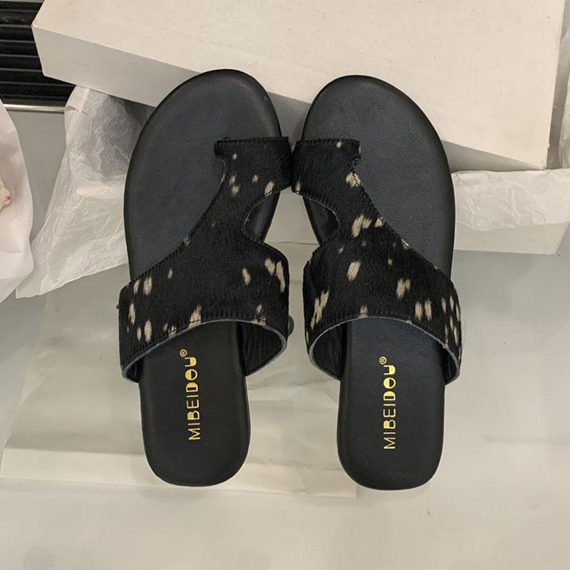 Мода Мода Круглый Носок Женские Балетки Шлепанцы Новинка Лето Пляжные Шлепанцы Сандалии Женские Балетки Шлепанцы Обувь Женские Шлепанцы 35 чёрный
